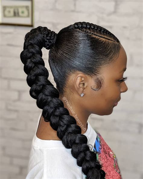 four braid ponytail